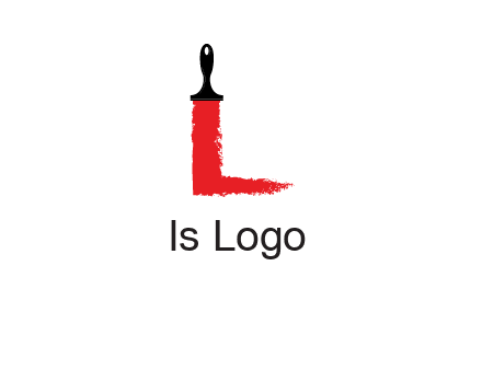 paint brush forming letter l shape logo