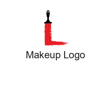paint brush forming letter l shape logo