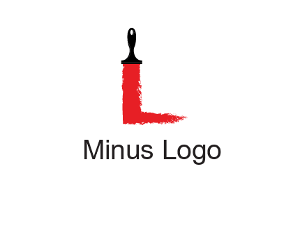 paint brush forming letter l shape logo