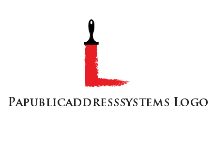 paint brush forming letter l shape logo