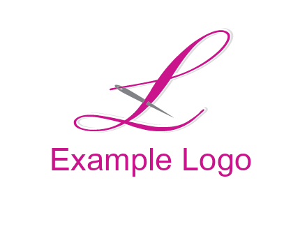 needle and thread forming letter L Shape logo