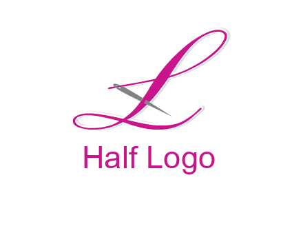 needle and thread forming letter L Shape logo