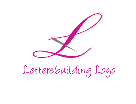 needle and thread forming letter L Shape logo