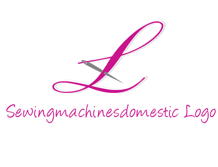 needle and thread forming letter L Shape logo