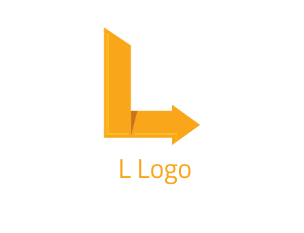 Arrow is forming letter L Shape logo
