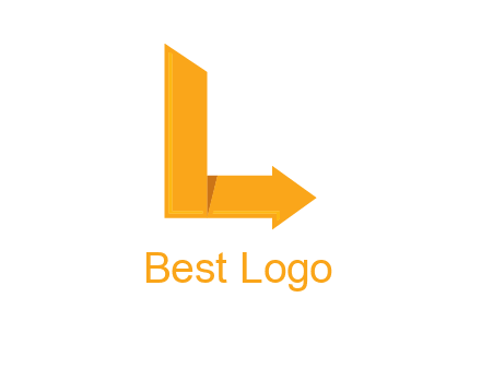 Arrow is forming letter L Shape logo