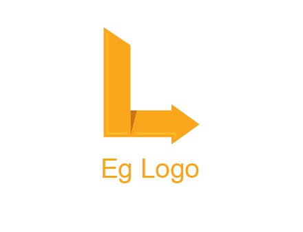 Arrow is forming letter L Shape logo