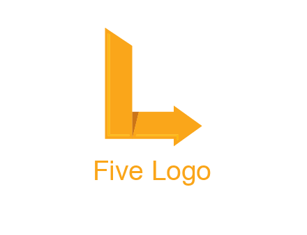 Arrow is forming letter L Shape logo