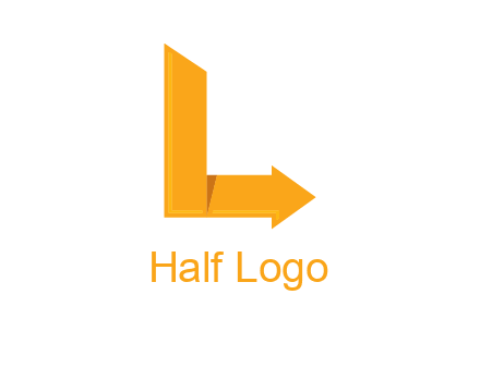 Arrow is forming letter L Shape logo