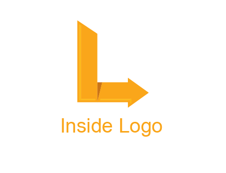 Arrow is forming letter L Shape logo
