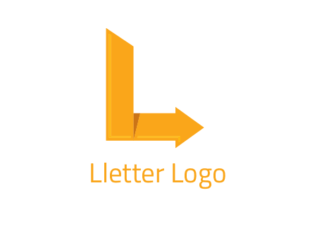 Arrow is forming letter L Shape logo