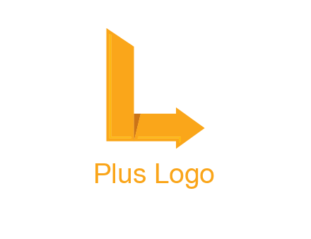 Arrow is forming letter L Shape logo