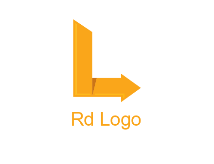 Arrow is forming letter L Shape logo
