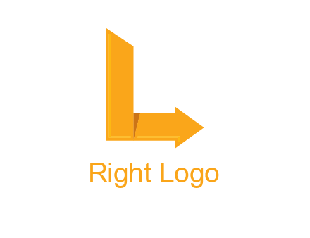 Arrow is forming letter L Shape logo