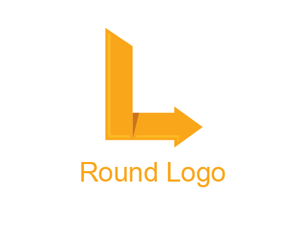 Arrow is forming letter L Shape logo