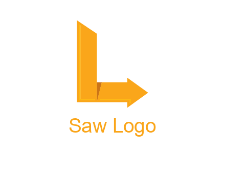 Arrow is forming letter L Shape logo