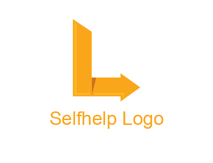 Arrow is forming letter L Shape logo