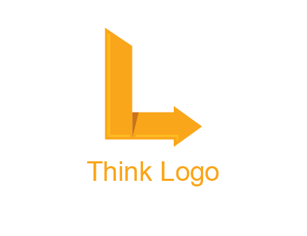 Arrow is forming letter L Shape logo