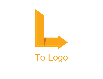 Arrow is forming letter L Shape logo