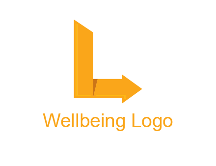 Arrow is forming letter L Shape logo