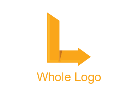 Arrow is forming letter L Shape logo