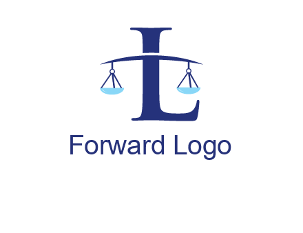 letter L inside scales logo