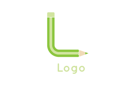letter L forming film pencil logo