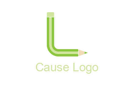 letter L forming film pencil logo