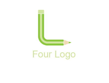 letter L forming film pencil logo
