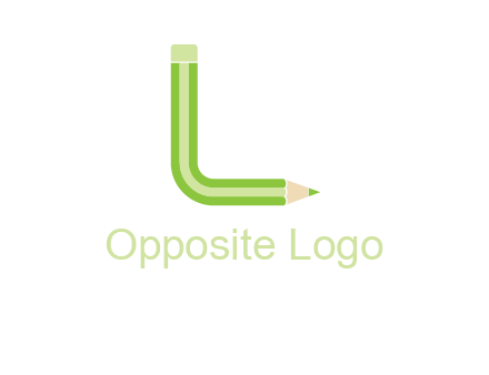 letter L forming film pencil logo