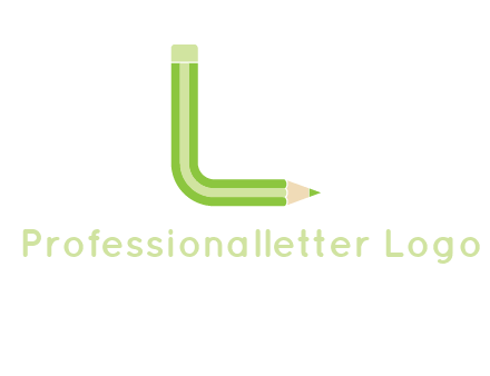 letter L forming film pencil logo