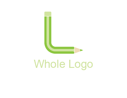letter L forming film pencil logo