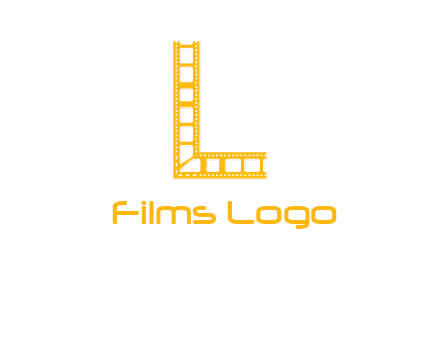 letter L forming film reel logo