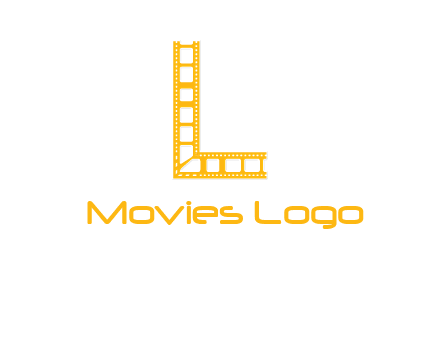 letter L forming film reel logo