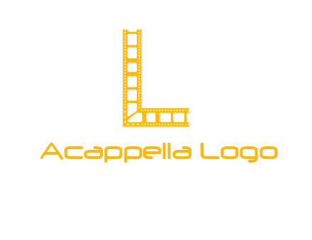 letter L forming film reel logo
