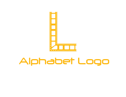 letter L forming film reel logo