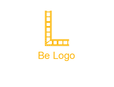 letter L forming film reel logo
