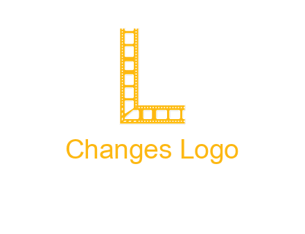 letter L forming film reel logo