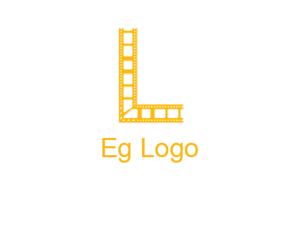 letter L forming film reel logo