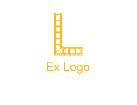 letter L forming film reel logo