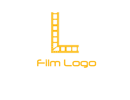 letter L forming film reel logo