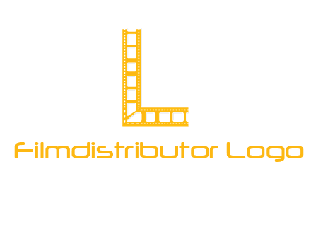 letter L forming film reel logo