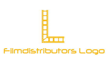 letter L forming film reel logo