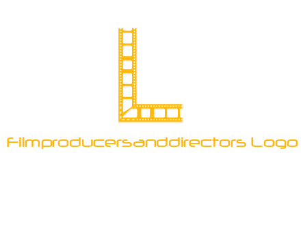 letter L forming film reel logo