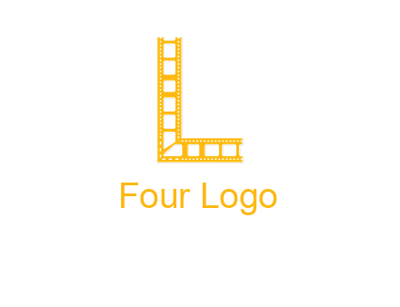 letter L forming film reel logo