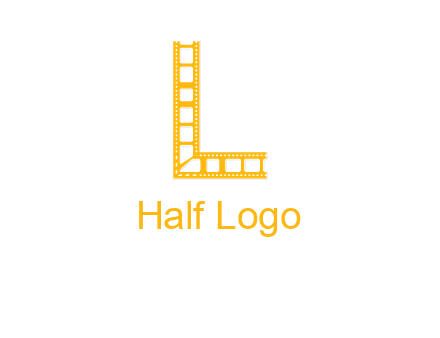letter L forming film reel logo
