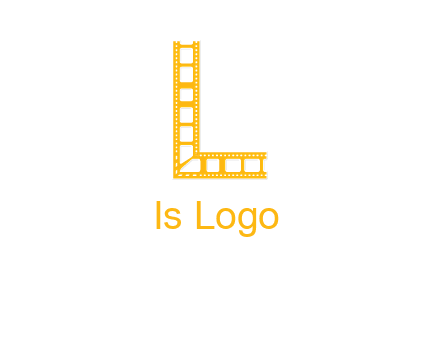 letter L forming film reel logo