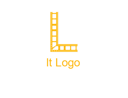 letter L forming film reel logo