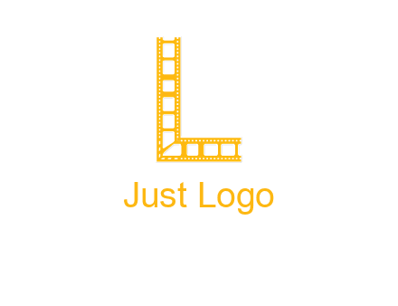 letter L forming film reel logo