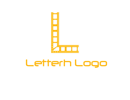 letter L forming film reel logo